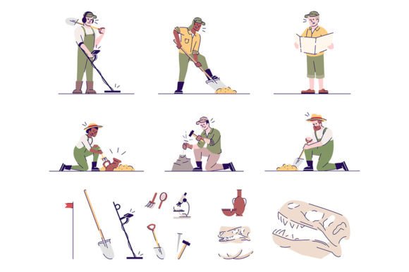 Archeology SVG Vector Illustrations: Digging Into Design