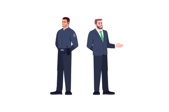 Bank Employees SVG Color Illustrations: Your Project's Professional Toolkit