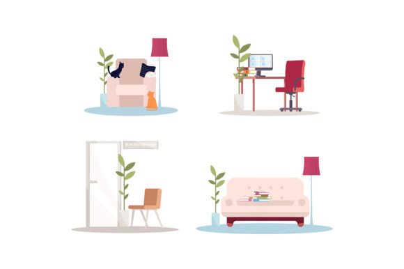 Bringing Spaces to Life: The Versatility of House and Office Interior Illustrations