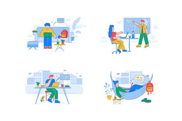 Coworking SVG Illustrations: Elevate Your Modern Brand