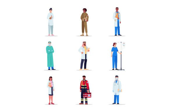 Doctors Svg Vector Color Illustrations: A Visual Toolkit for Healthcare Branding