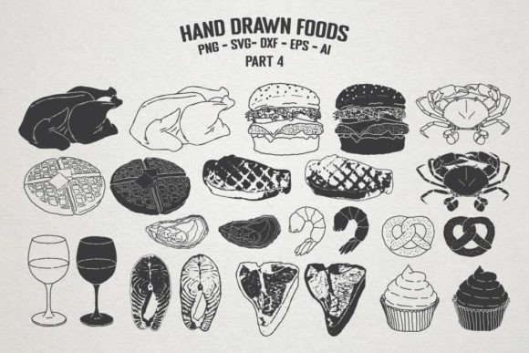 Hand Drawn Food Illustrations: A Feast for Your Designs