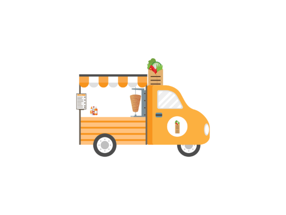 Isometric Kebab Truck Illustrations: A Design Asset for Vibrant Projects