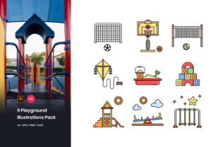 Playful Vectors: The 9 Playground Illustrations Pack
