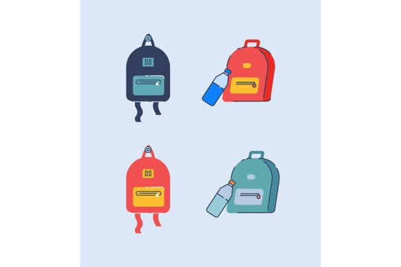 Rucksack SVG Illustrations: Versatile Backpack Icons